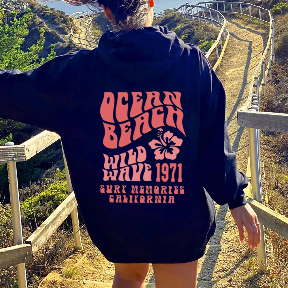 Ocean Beach Hoodie Aesthetic Hoodie Tumblr Sweatshirt CA Surf Tee Trendy Oversized Hoodie Coconut Hoodie Unisex Aesthetic Tops