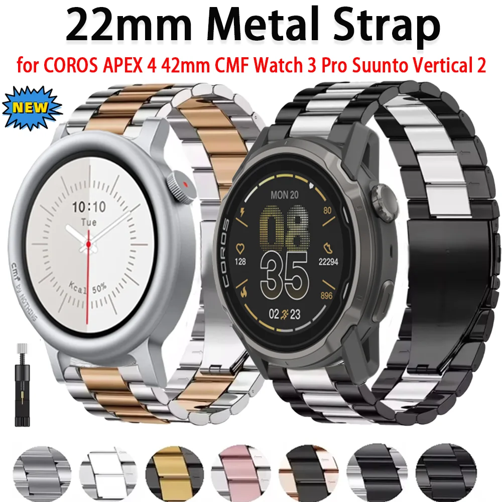 22Mm Metal Strap Fo…