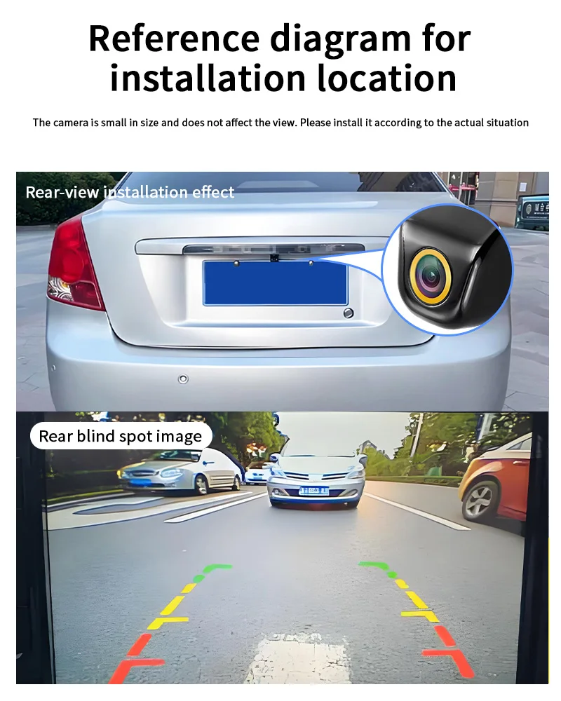 170 ° Weitwinkel Auto-Rückfahrkamera AHD CVBS 1080P Full HD Rückfahrbildkamera Nachtsicht Fischaugen-Objektiv Auto-Rückfahrkamera – Detail 14