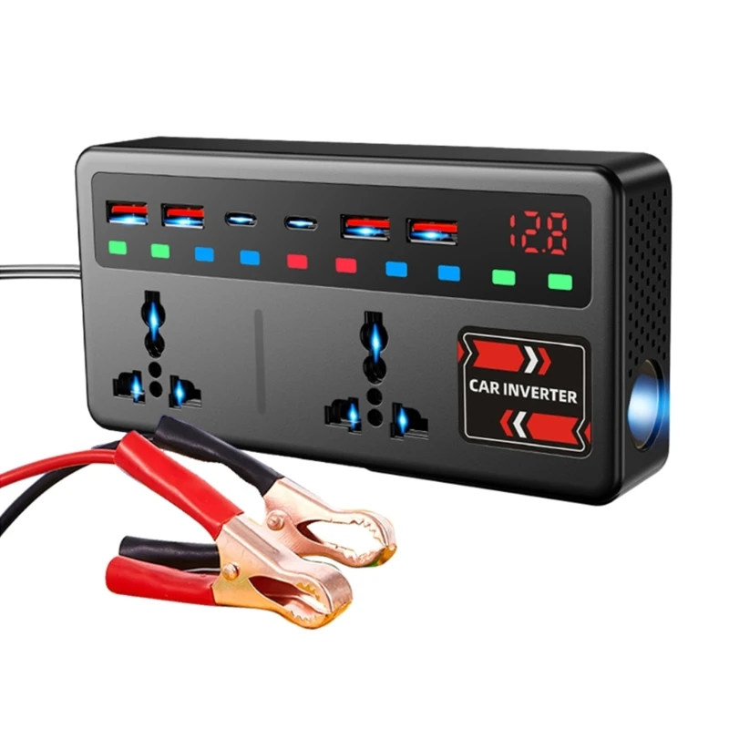 High Performances Portable 200W Truck Auto Inverter 12V 24V To 220V With Low Noise Design For Comfortable Journeys