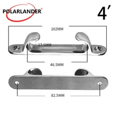 4 Inch Dock Deck Cleat Line Rope Boat Yacht Marine Hardware Fitting Stainless Steel Mirror Polished Smooth to Touch Sliver 1 Pcs