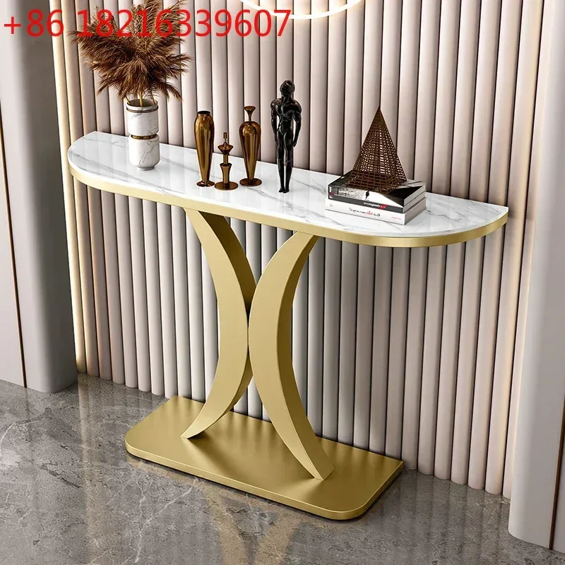 TAO Light Luxury Stone Plate Home Console Tables Modern Minimalist Entrance Cabinet