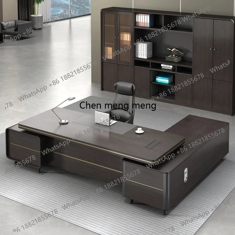 

European Luxury Office Desk Cabinet Drawers Work Storage Minimalist Designer Desks Reading Conference Escritorio Furniture