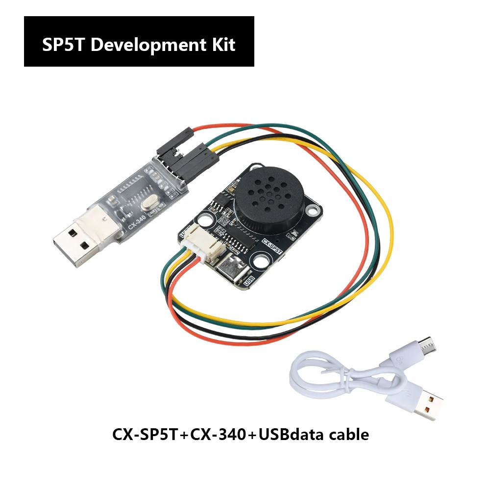 Módulo de reproducción de voz MP3 DC 3,3-5V, transmisión de voz inteligente MP3, Control de puerto serie UART, tarjeta TF para Arduino