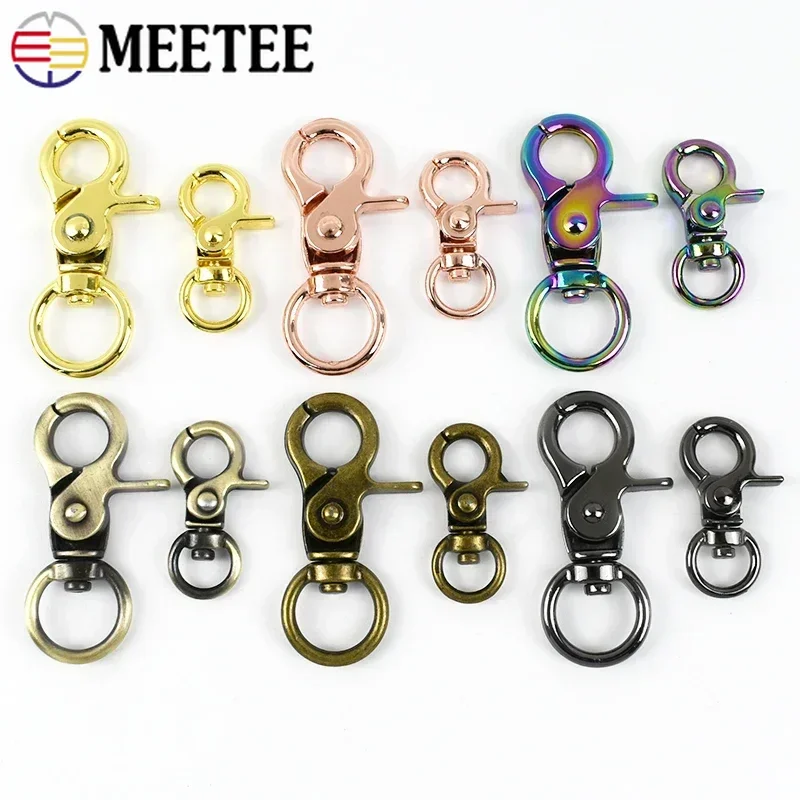 5-20Pcs 10/13mm Metal Buckle For Handbag Strap Swivel Lobster Clasp Pet Collar Webbing Trigger Snap Hook DIY Hardware Accessory