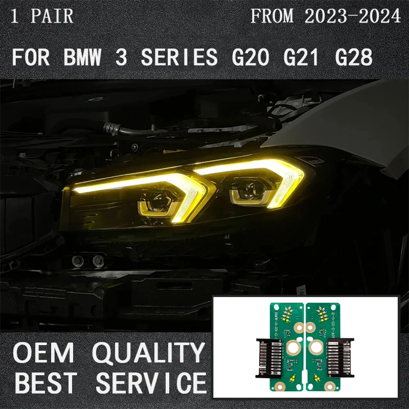 for BMW 3 series G20 LCI G28 i3 DRL RGB multicolor LED boards daytime running lights Red RGBW Yellow DRL LED Amber