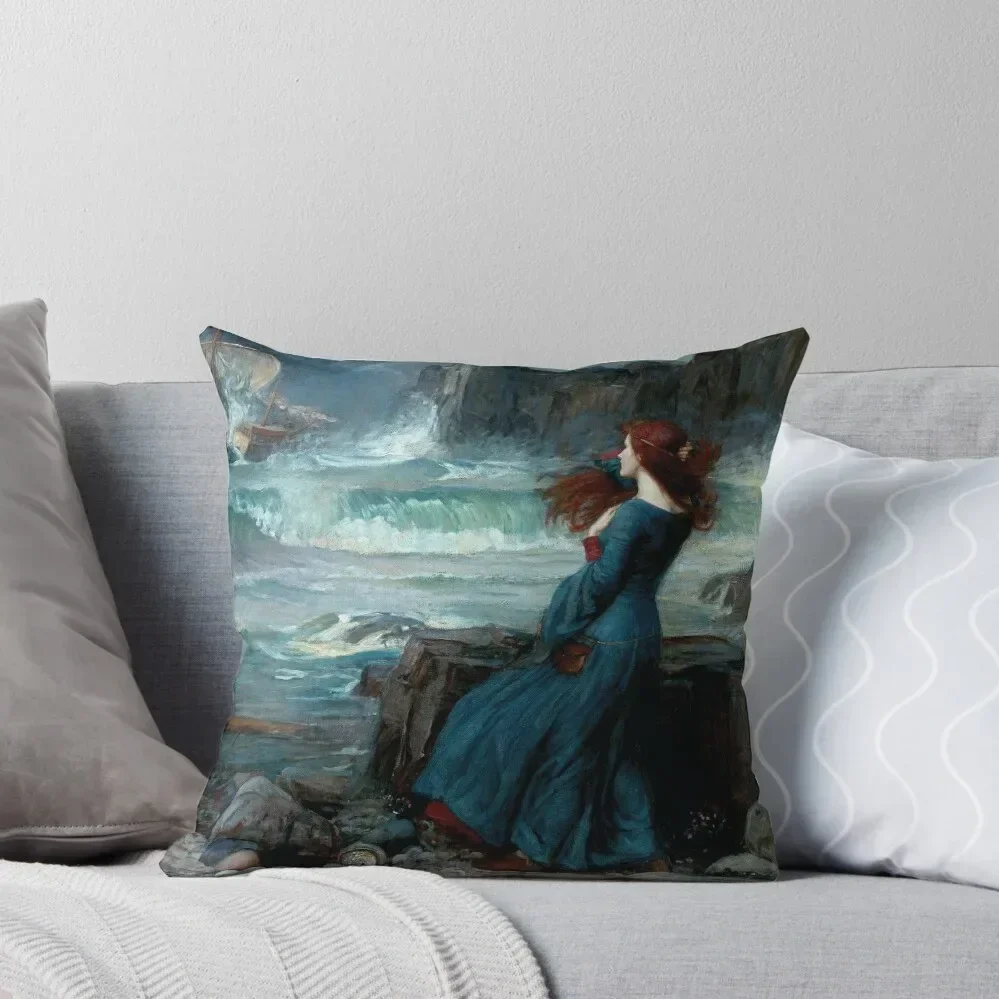 

Miranda - The Tempest by John William Waterhouse Throw Pillow Sofa Covers Pillowcases pillow