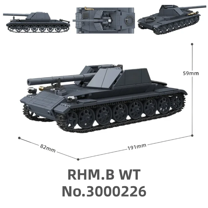 QuanGuan 100332 60 cm Flak Sw-36 & 8,8 cm Flak 37 Schwere Panzer Montiertes Ornament-Spielzeug MOC Puzzle Sammlermodell Geburtstagsgeschenk – Detail 25