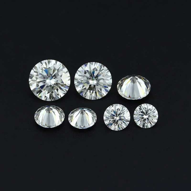 0.5-3ct 9 Heart 1 Flower Cut D Color Round Moissanite Loose Stones Round Lab Moissanite Diamond Gemstones Pass Tester for Diy