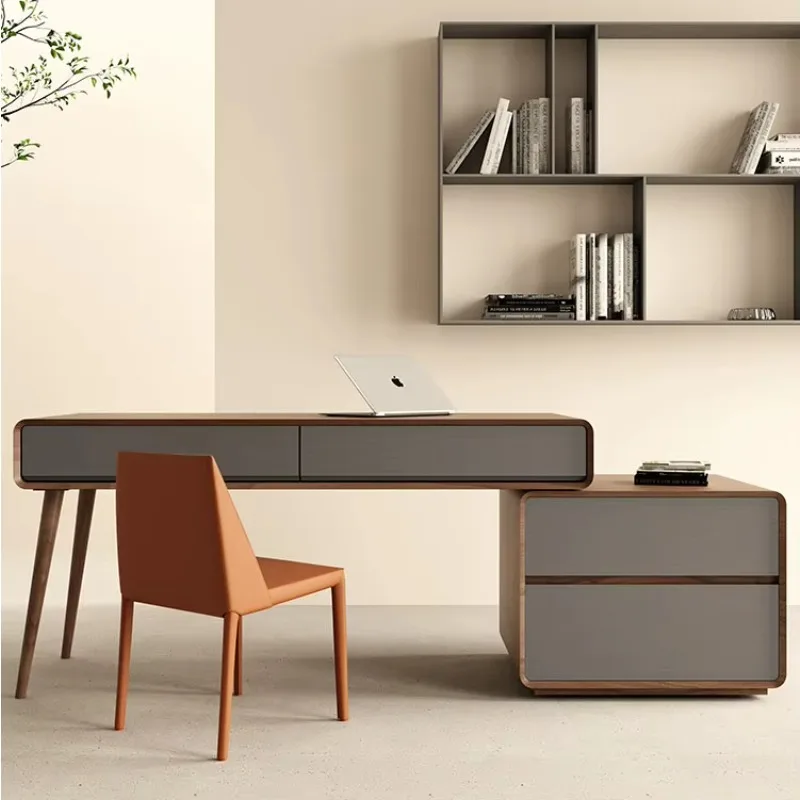 

Grey style walnut desk dining side wall side sideboard modern simplicity Nordic solid wood modern living room storage simplicity