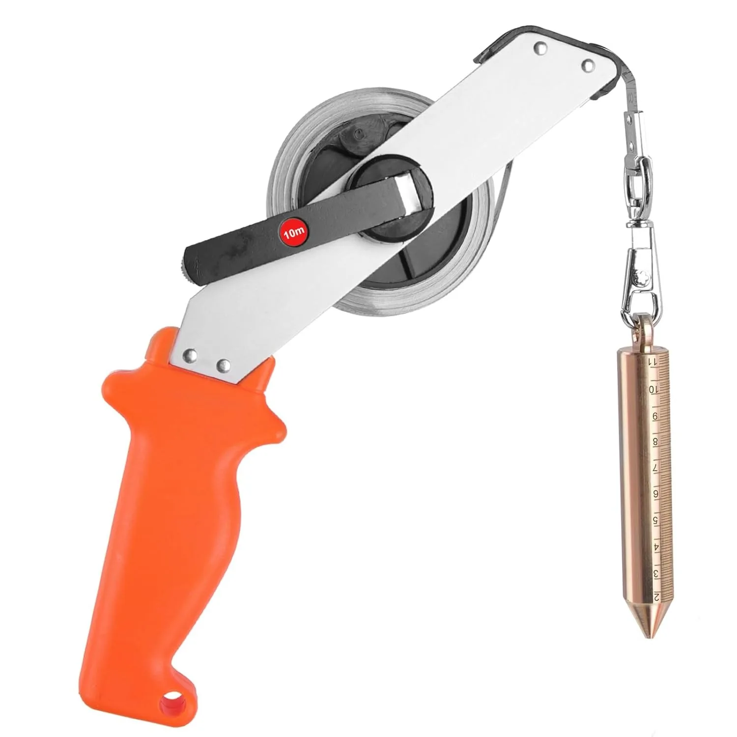 

Лента для измерения уровня масла TINDON-X, рулетка из нержавеющей стали длиной 10 м/33 фута, лента для измерения масляного бака с латунным сантехническим бобом