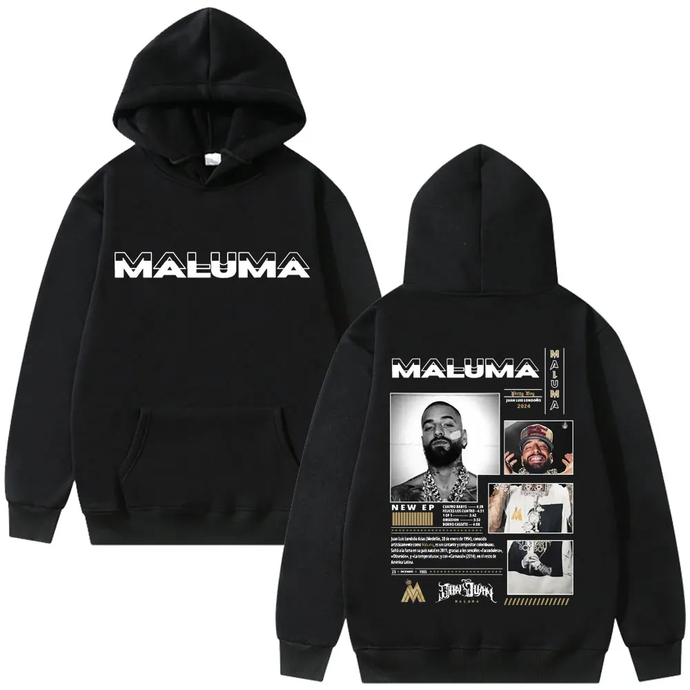 

Hot Singer Maluma Double Sided Print Hoodie Men's Casual Oversized Tracksuit Men Fashion Hip Hop Trend Music Sweatshirt Pullover