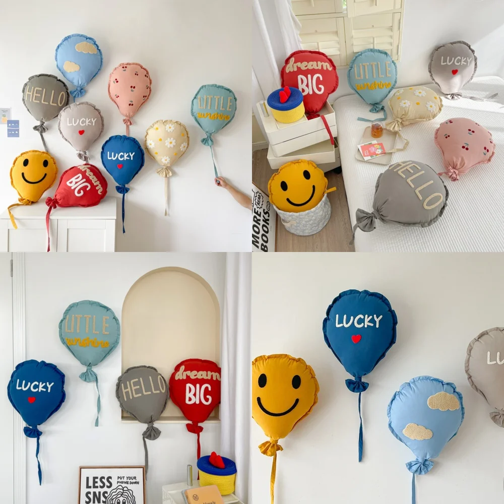 Inflatable Balloon Shaped Pet Pillow for Dogs and Cats Decorative Cushion for Kids Room Birthday Party Photo Props Wall