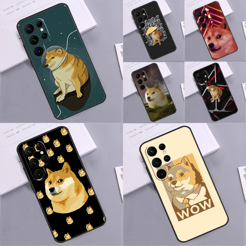 Чехол Doge Meme Kabosu для Samsung Galaxy S23 S22 Ultra S20 S21 FE S9 S10 Note 10 Plus Note 20 Ultra