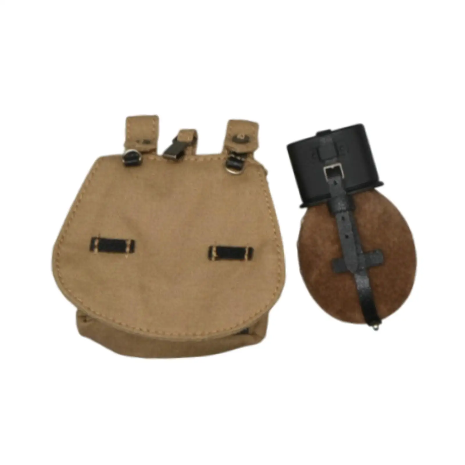 

2x 1:6 Backpack and Kettle Models Pretend Toy Role Playing BJD Doll Parts Miniature Clothes Accessories for Doll 12 inch