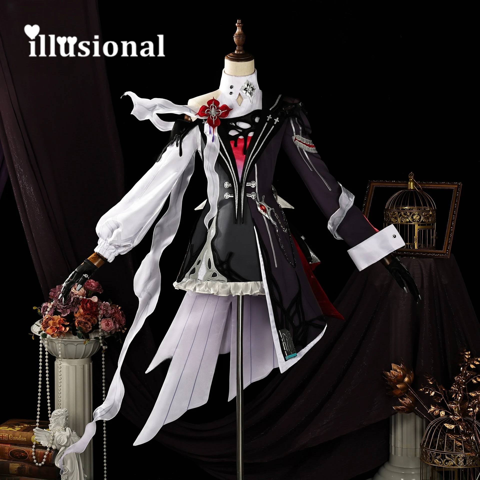 

illusional Honkai：Star Rail March 7th cosplay costume Game March 7 Evernight Dress halloween cosplays