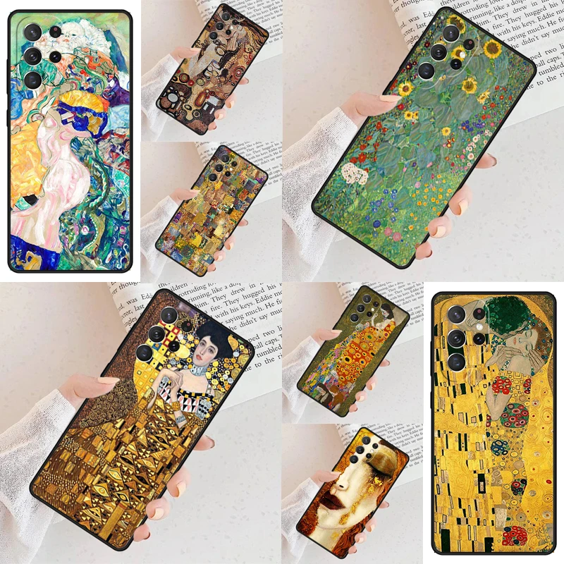 Gustav Klimt SOFT Cell Phone Case for Samsung Galaxy S26 Ultra S25 S24 S23 S22 S21 S20 Note10 Cover