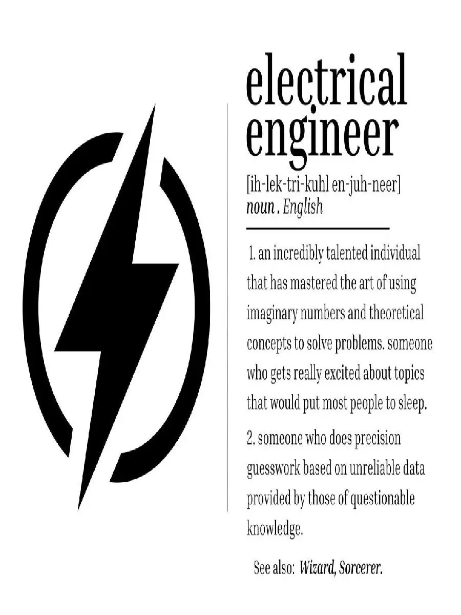 Funny Electrical Engineer Culture Poster Print  Quirky Home Wall Decor for Engineering Enthusiasts