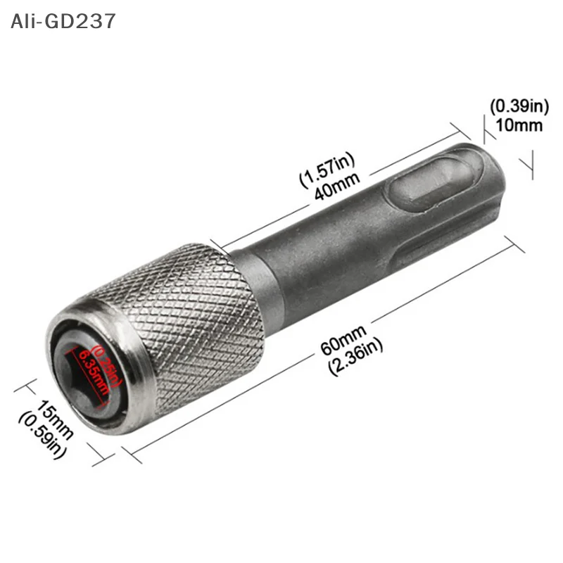 GD237-1Pc 2025 SDS Socket Adapter 1/4'' Hex Shank Screwdriver Holder Drill Bits Adapter Converter for Drill Bits