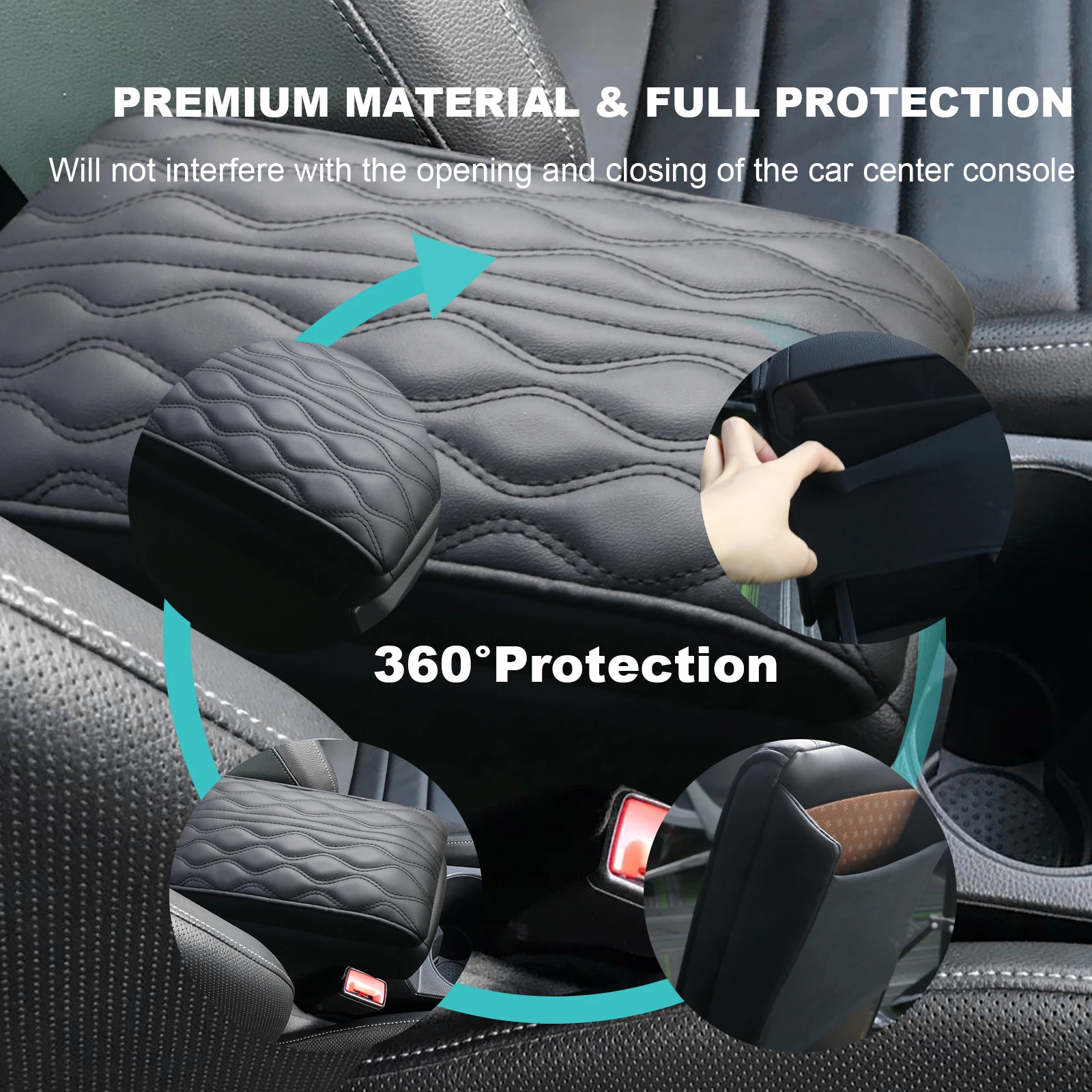 LFOTPP Car Armrest Box Cover for Ateca 2016-2022 Central Control Container Pad Auto Interior Dedication Protection Accessories