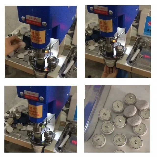 Semi Automatic Fabric Covered Button Making Press Machine