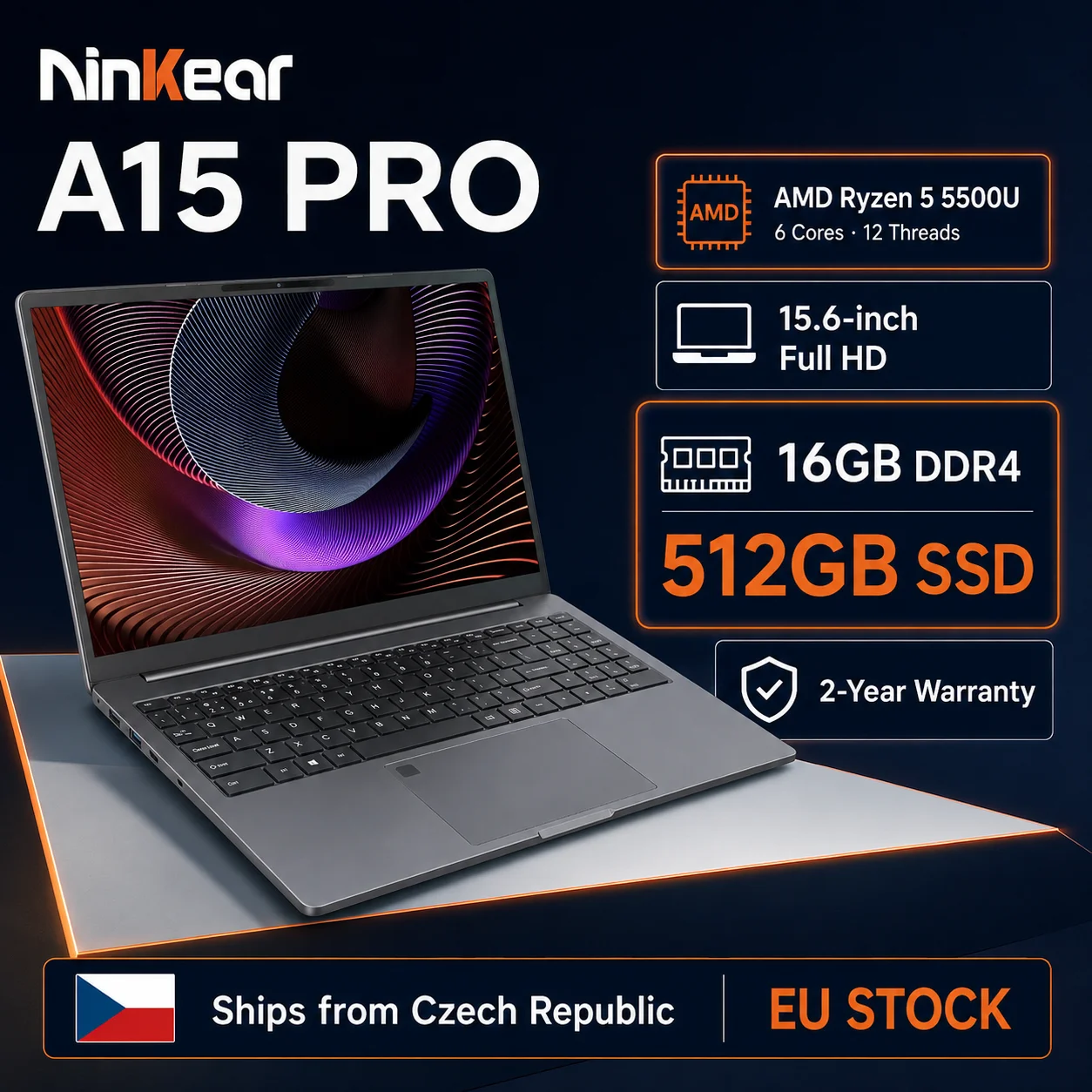 Portátil Ninkear A15 Pro Ryzen 5 16GB