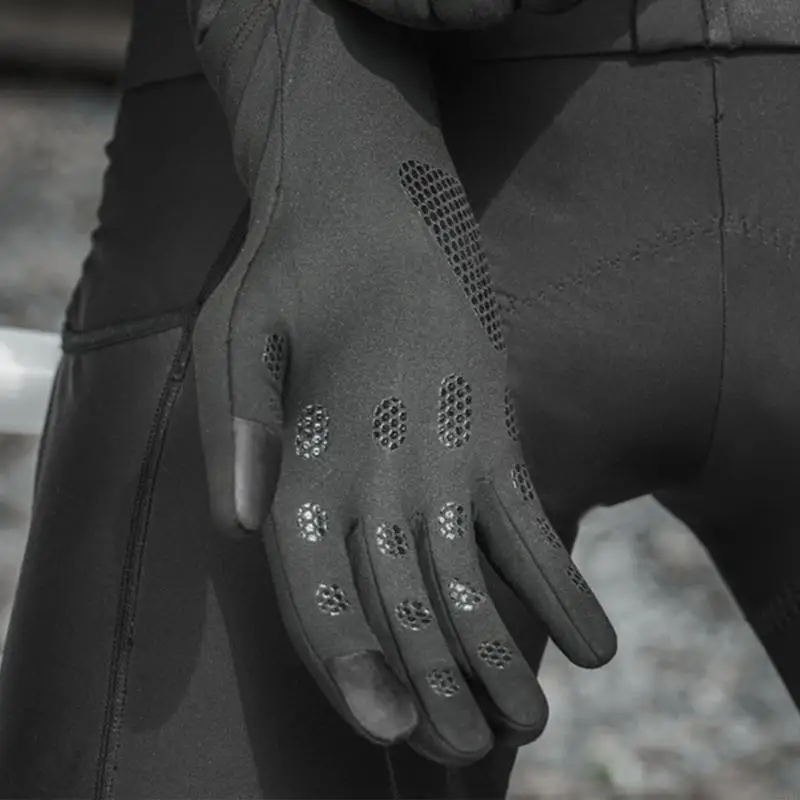 خفيفة الوزن قابلة للتنفس. قفازات تزلج كاملة الأصابع قفازات شتوية للطقس البارد على الجليد للجري وركوب الدراجات والقيادة 24BD #3