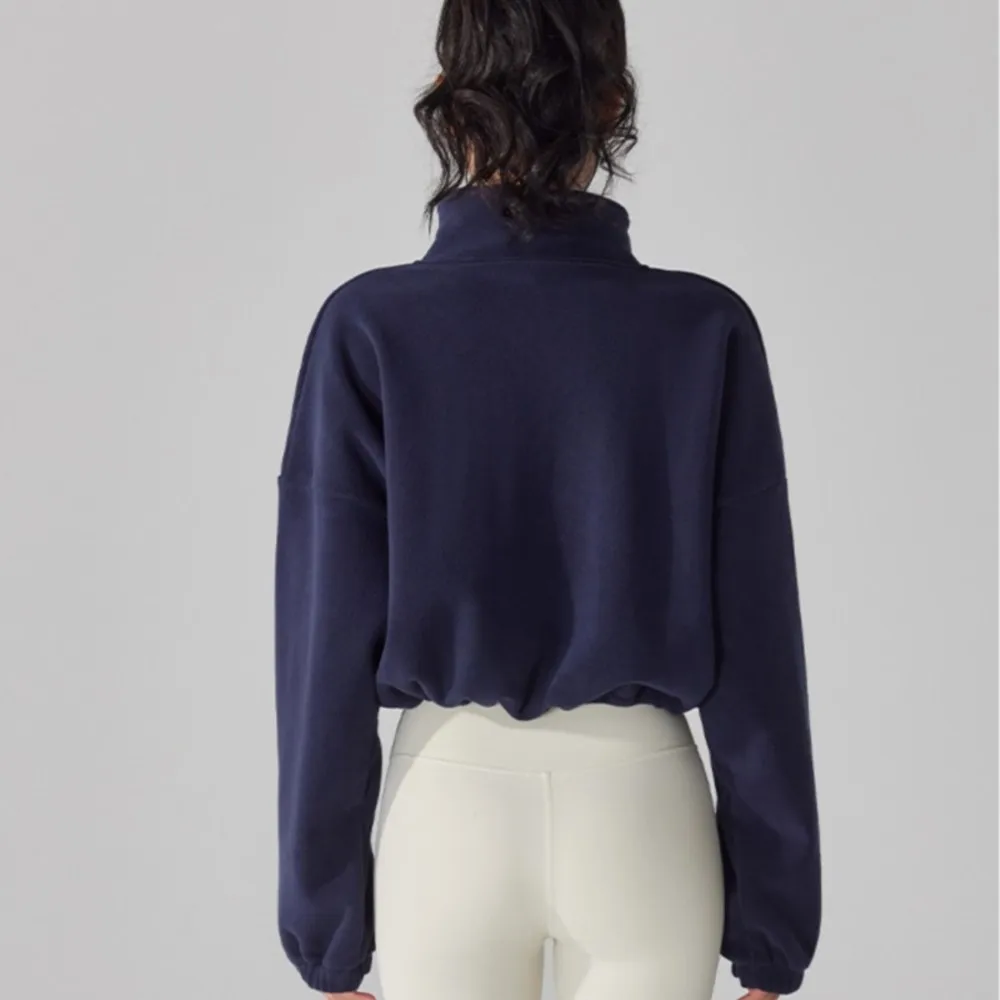 Damska Jesienno-Zimowa Bluza Sportowa z Kapturem, Płaszcz, Gruba Stójka, Długi Rękaw, Rozpinana na Zamek, Krótka Bluza Codzienna, Bluza do Pracy