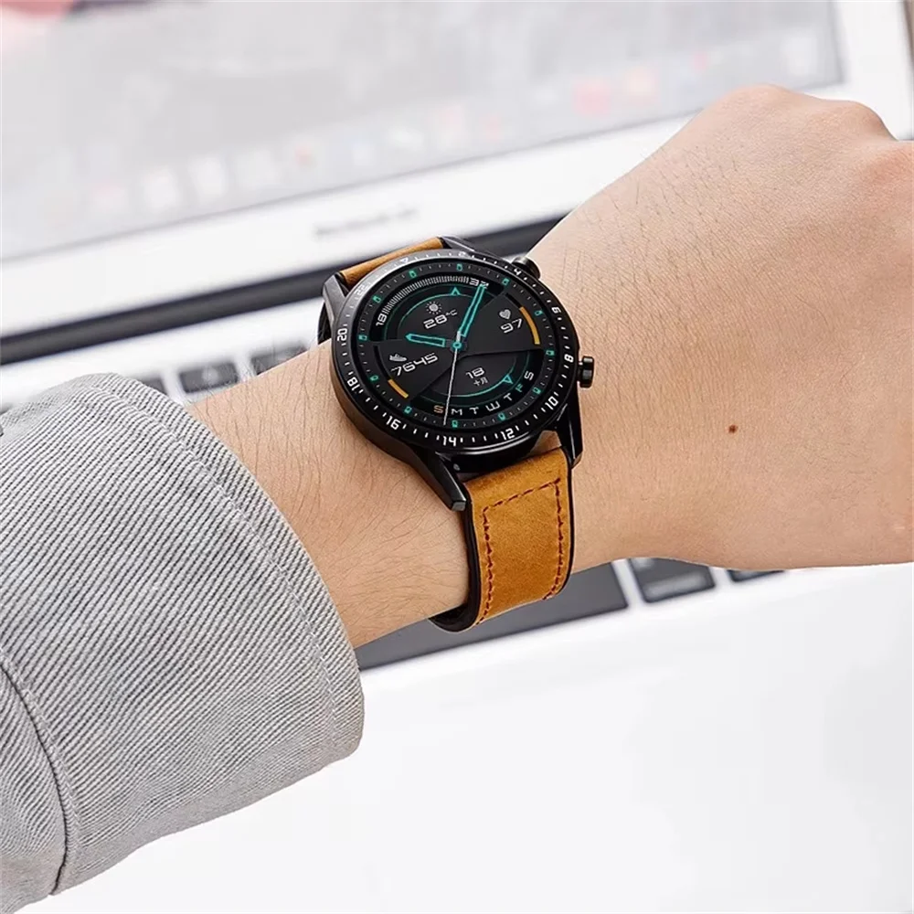 Leather Silicone Strap For Samsung Galaxy Watch Band 7 6 5 4 40mm/44mm Magnetic Bracelet for Watch 6 Classic 43mm 47mm 20mm 22mm