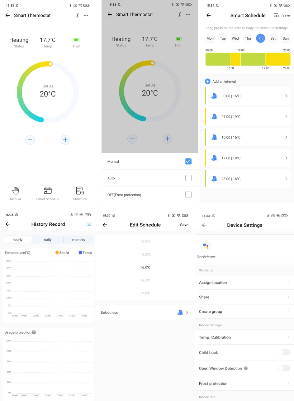 Imagem -06 - Ewelink-smart Zigbee Termostato Radiador Radiador Programável Atuador de Aquecimento Controle Remoto de Temperatura Alexa Google Home Novo