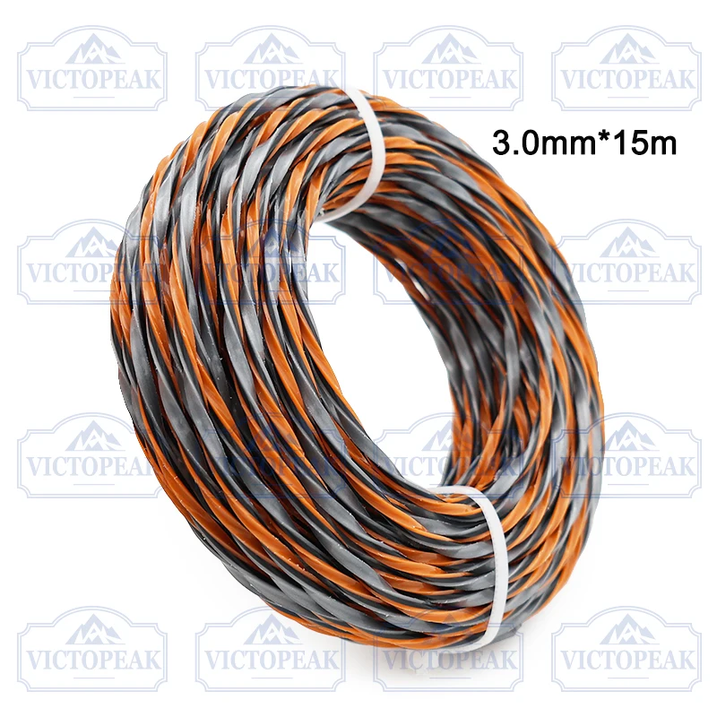 Professionelles Gartengeräte-Zubehör: 3,0mm*15m Trimmerfaden für Freischneider-Trimmerköpfe – Detail 5