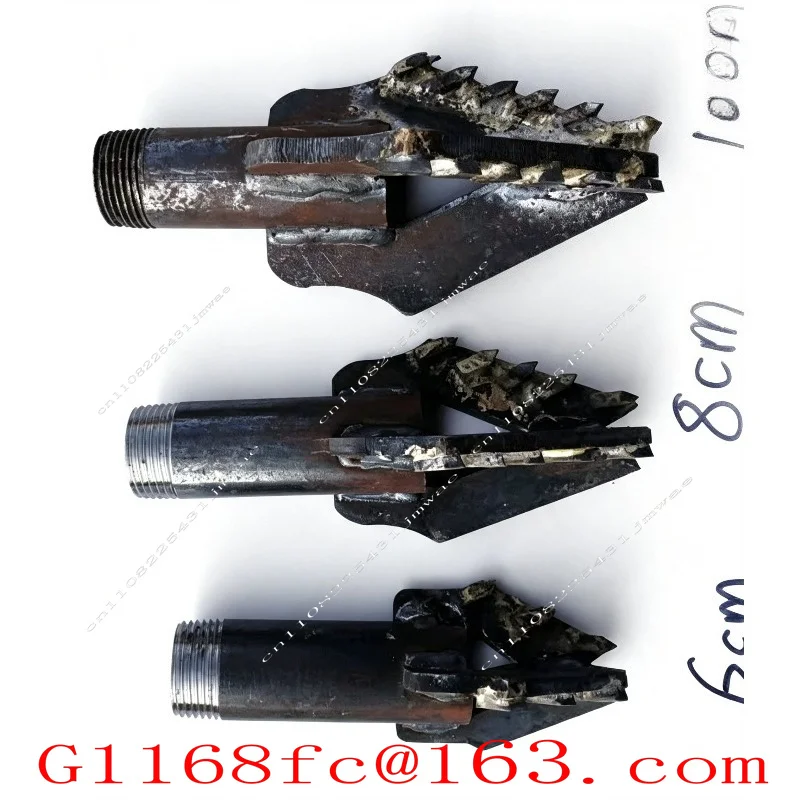 3 Wing Super Hard Alloy Rock Drill Bit 1 Inch Pipe for Water Well Drilling Rig