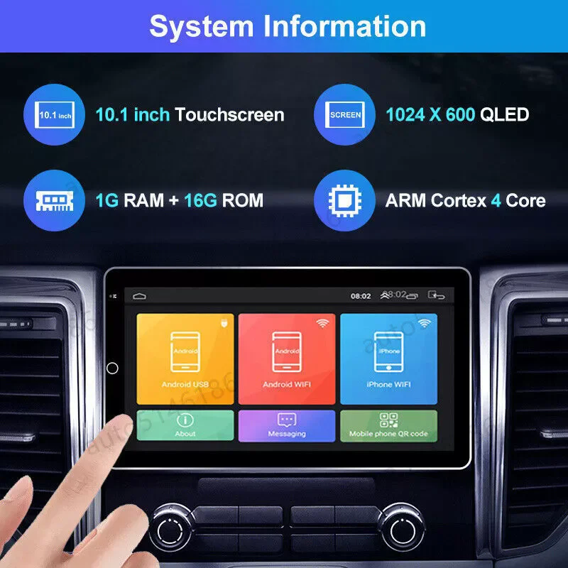 Radio Estéreo con GPS para coche, reproductor con pantalla táctil giratoria, 10,1 pulgadas, Android, Carplay, Navi, Wifi