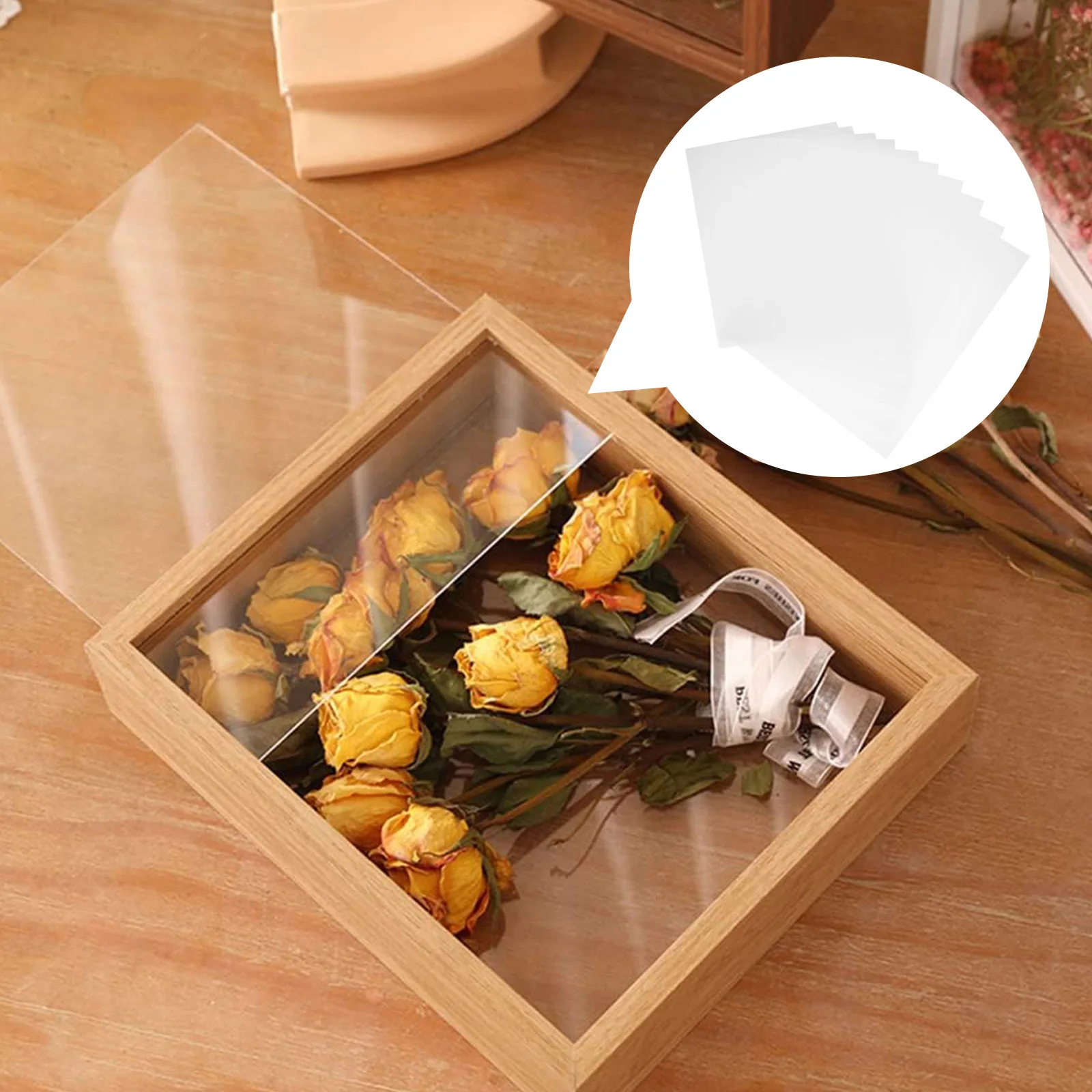 10pcs Transparent Pvc Sheet High Clarity Frosted Rigid Clear Plastic For Diy Photo Frame Cover Craft Insert Vacuum Forming