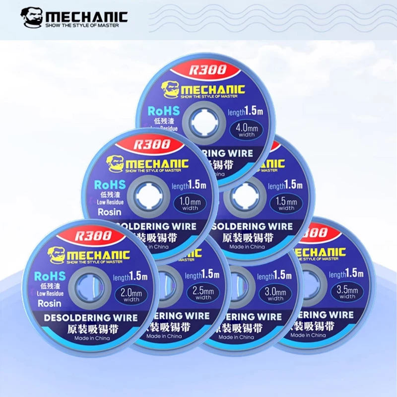MECHANIC R300 Desoldering Mesh Braid Solder Wick Wire for Mobile Phone Computer PCB Welding Tin Remover BGA Repair Tools