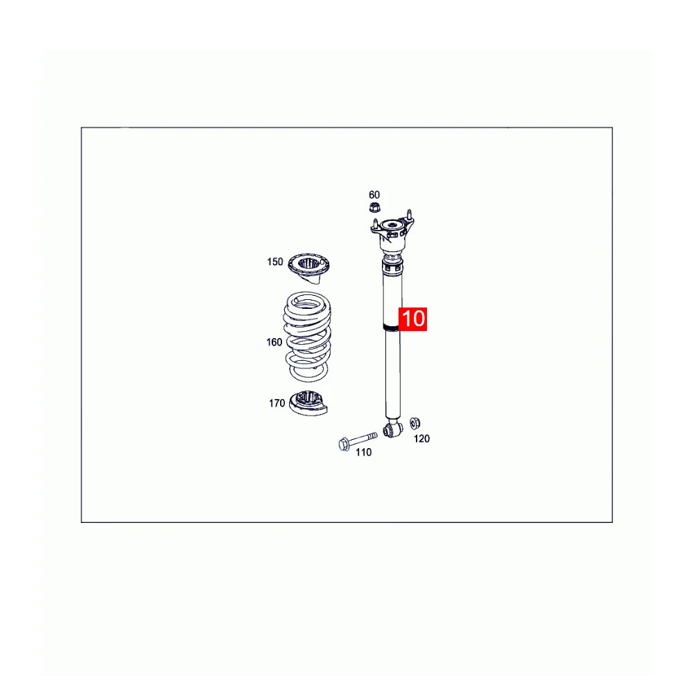 2463201831 ممتص الصدمات تعليق ممتص الصدمات الخلفي ممتص الصدمات الهوائي مناسب لمرسيدس بنز W246 W176