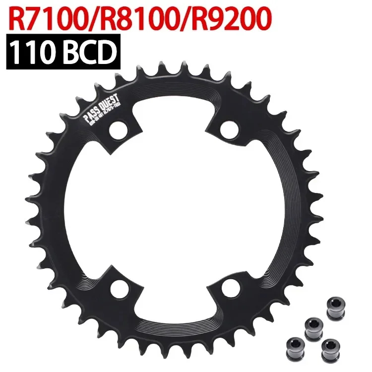 Pass Quest 110bcd Chainring for Shimano 105 R7100 ULTEGRA R8100 DURA-ace R9200 110 BCD narrow wide road chain ring 54 54T dish