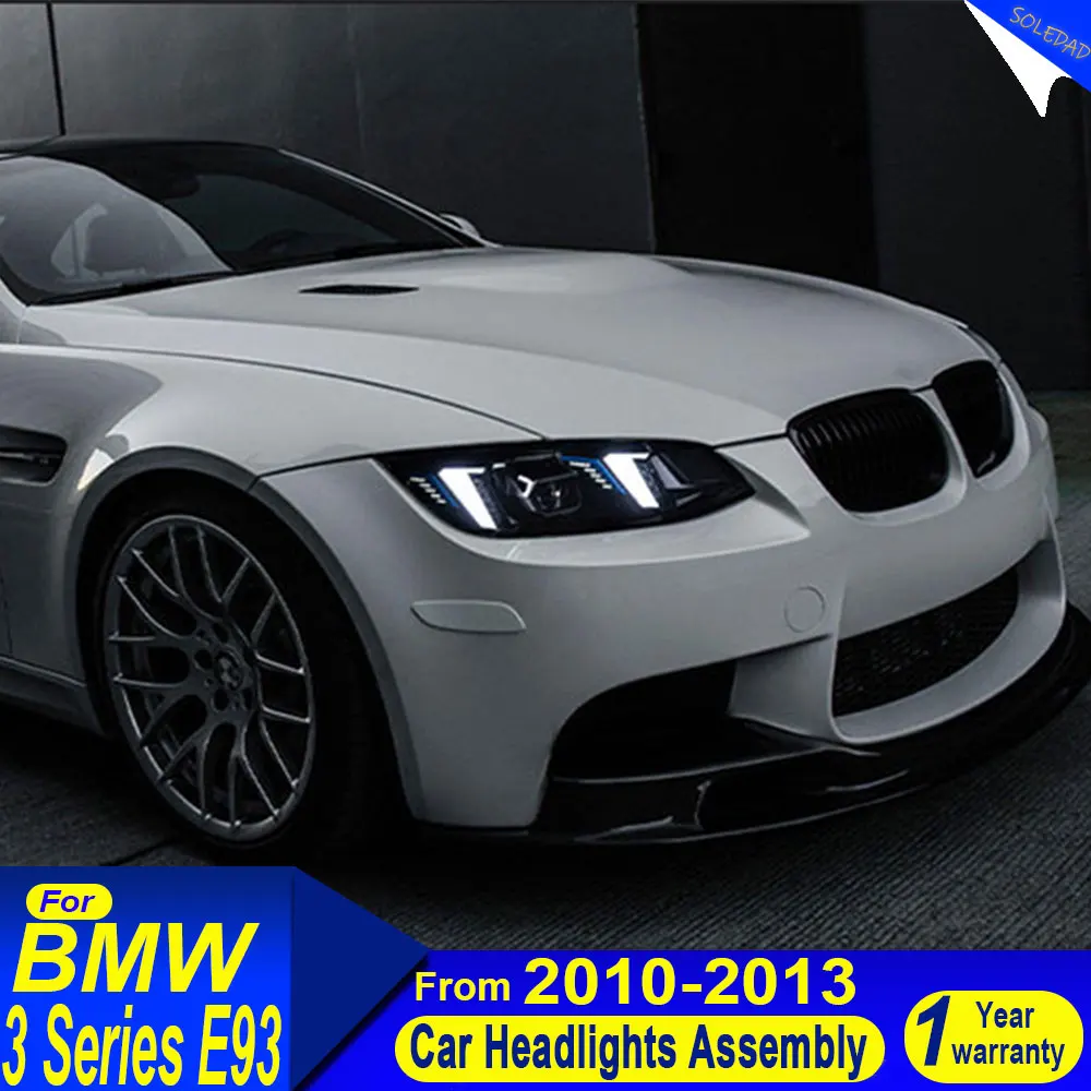 

Car Styling Head Lamp For BMW E92 2010 2011 2012 2013 E93 LED headlights car angel eyes DRL projector lens car accessories