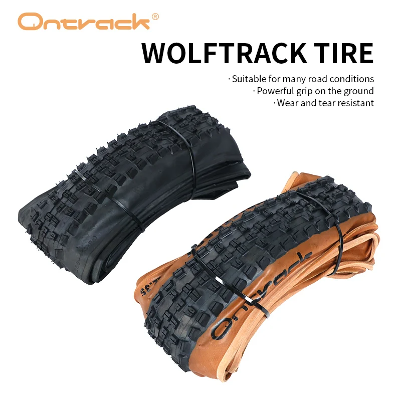 

ONTRACK FOLDED TIRE 26/27.5/29X2.35WOLF TRACK BLACK WALL \ BROWN WALL