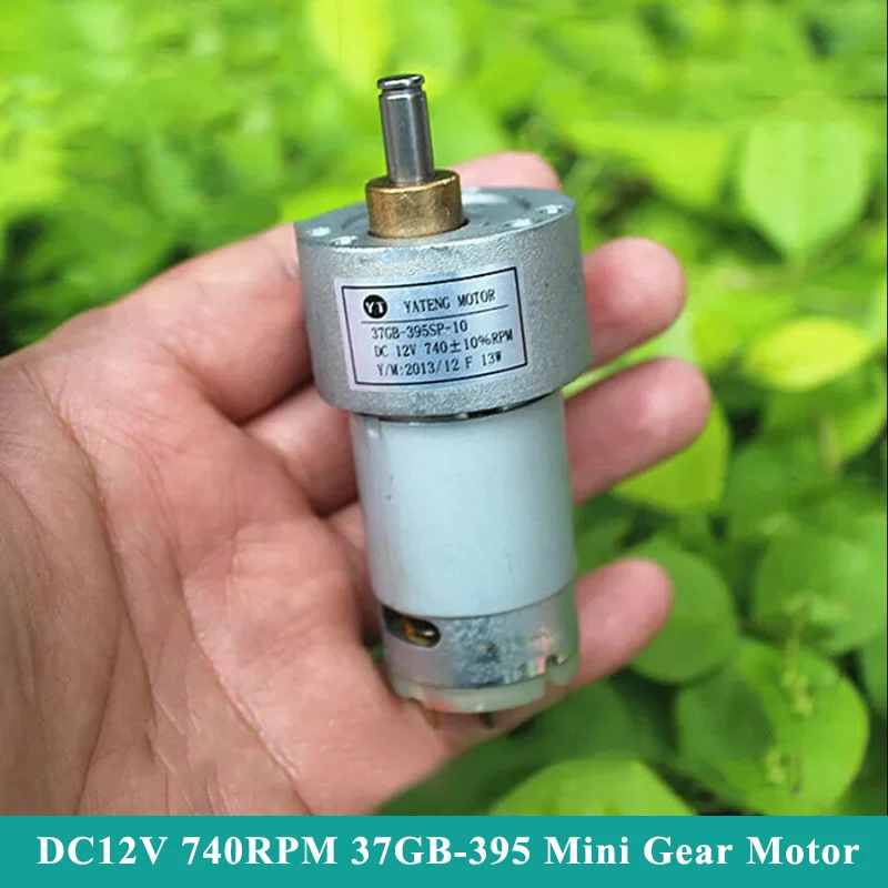 37GB-395 Micro 37MM Gear Motor DC 5V-12V 300RPM-740RPM Fast Speed Large Torque Full Metal Gearbox Geared Motor DIY Toy Robot Car