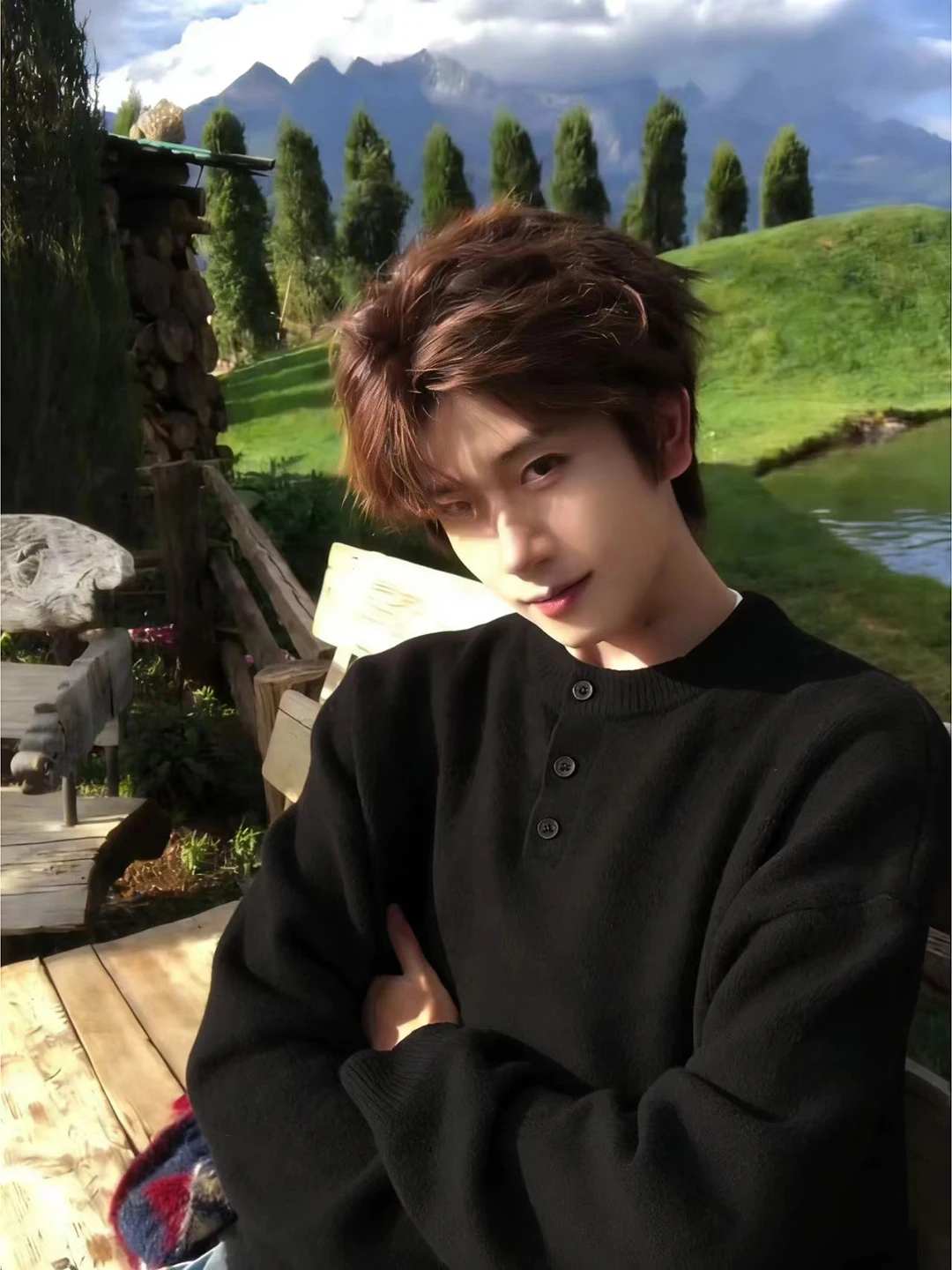 

Laid-ba Sle Men's Knitted Sweater Henry Collar Ne Base Layer Winter Warm Soft Comfortable Casual Faion Inner Wear