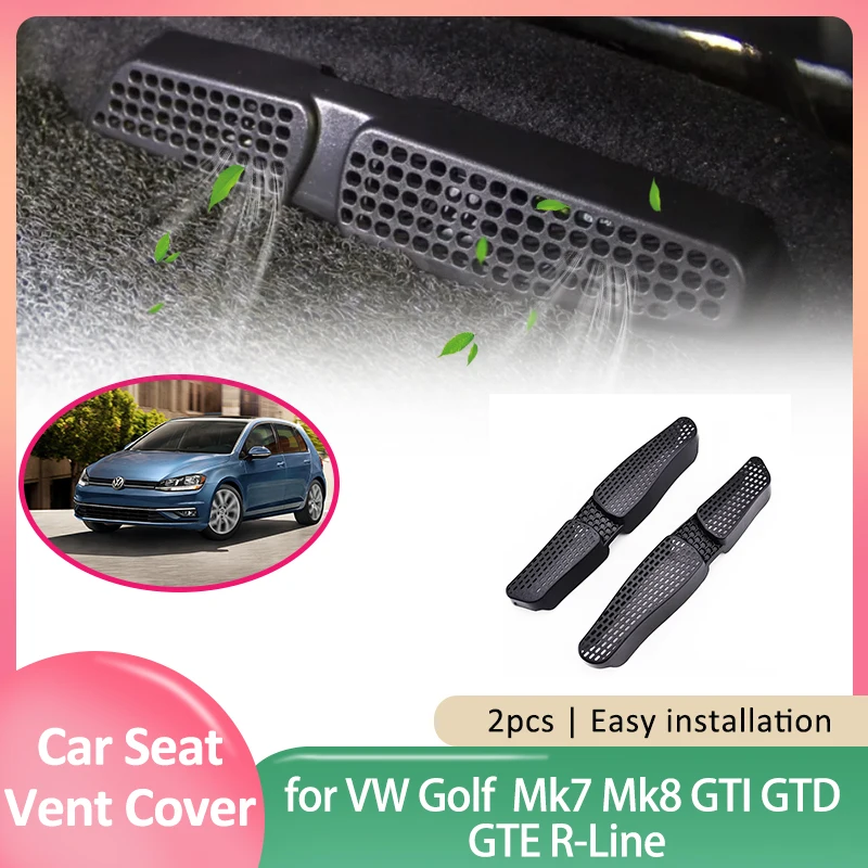 for Volkswagen VW Golf 7 8 Mk7 Mk8 GTI GTD GTE R-Line Seat Air Vent Cover Under Ventilation Outlet Grille Footwell Accessories