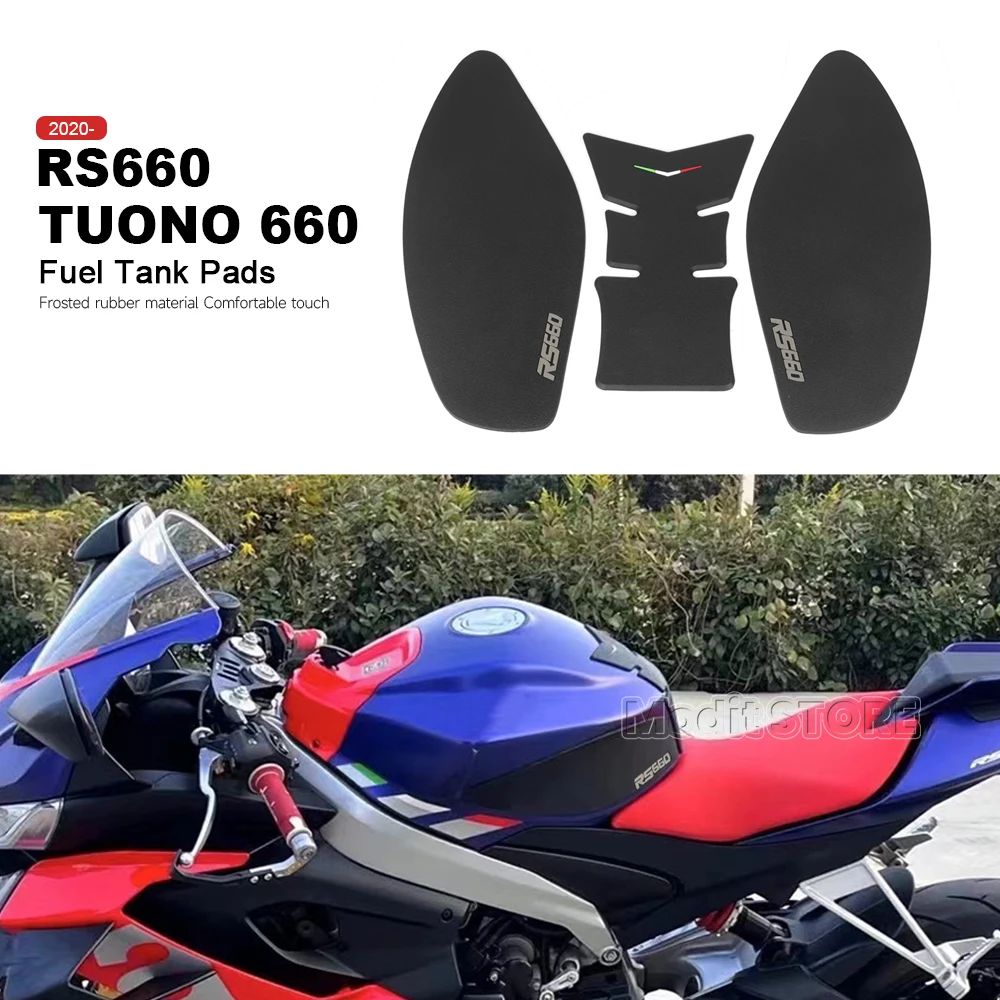 Accessori moto decalcomanie in gomma lato serbatoio moto antiscivolo adesivi Pad serbatoio per Aprilia RS660 Tuono 660 RS 660