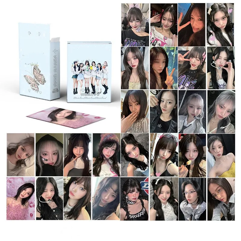 50Pcs/Box KPOP Wonyoung Liz Album Member Laser Selfie LOMO Cards Collection List Leeseo Gaeul Yujin Rei Photocards Fans Gifts