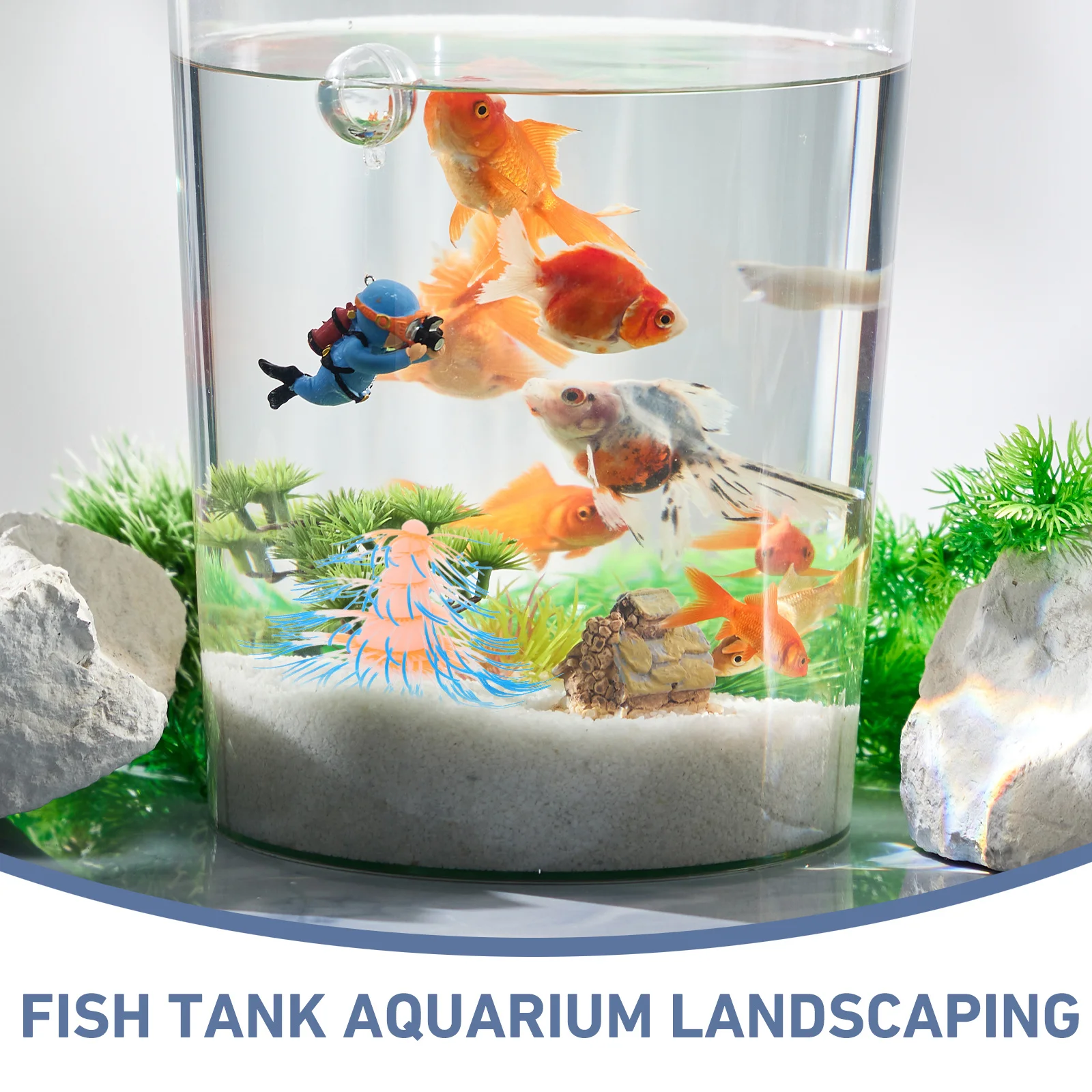 

Artificial Aquarium Coral Simulation Decoration Soft Silicone Coral Glow in The Dark Fish Tank Landscaping Decor