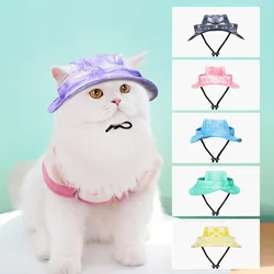 Dog Hat Cat Sunscreen Hats Cute Cap Outdoor Sports Hat with Ear Holes Adjustable for Small and Medium Dog Large Dogs Clothing