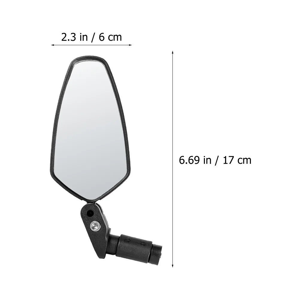 2 قطعة مرايا الرؤية الخلفية للدراجة الجبلية العالمية رؤية واضحة مرآة أكريليك سهلة التركيب المقود مرآة ركوب الدراجات عاكس السلامة #4