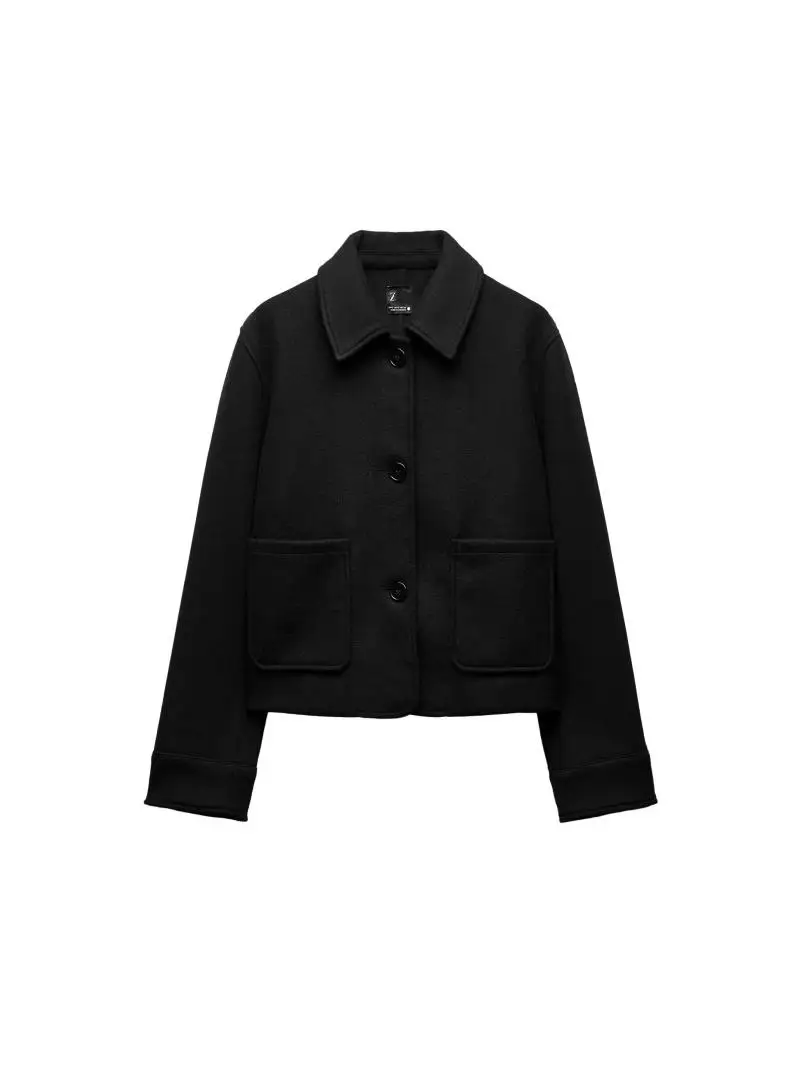 

New 2025 Spring Autumn Women's Commute Soft Material Multi-Color Jaet Coat Flip Collar Comfortable Outerwear 50709