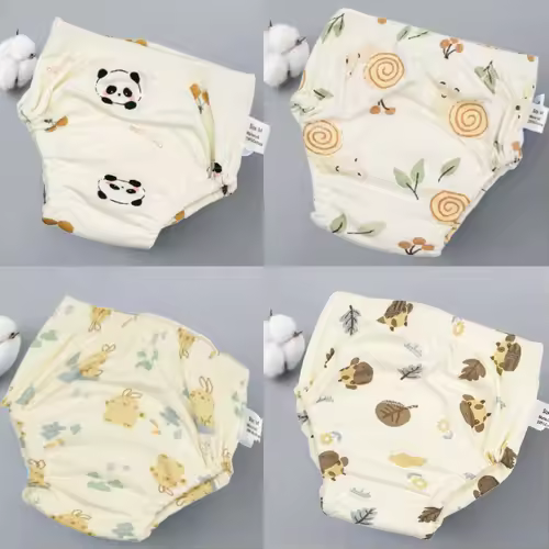 4PCS Baby Waterproof Diapers Pee Shorts Underwears Reusable Soft Ecological Cotton Toddler Potty Training Pants For Boys Girls - Image 20
