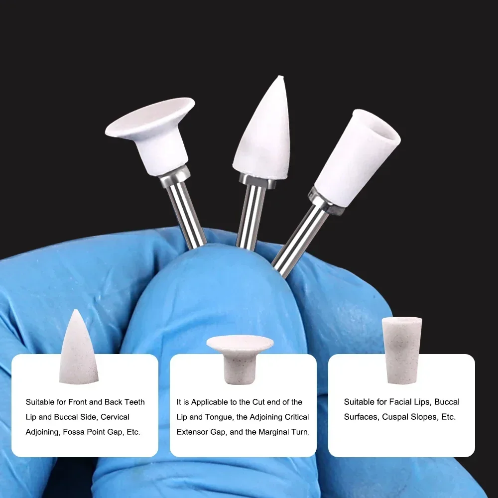 SYJH 25Pcs/Box Dental Silicone Finishing Polishing Head Composite Cup Inverted Cone Point Polisher CA 2.35MM Dentistry Tools